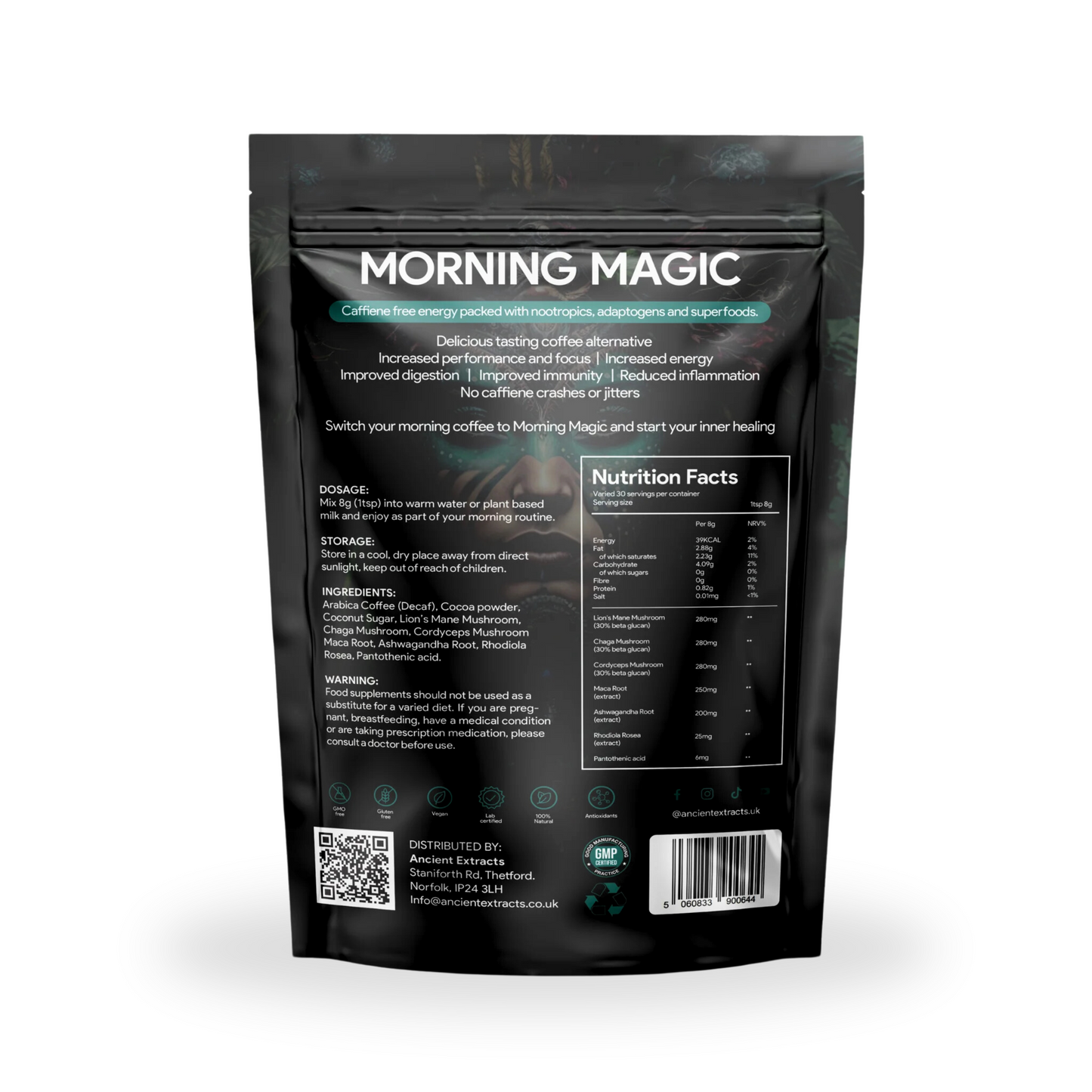 Morning Magic Decaf Mushroom Coffee Alternative (240g)